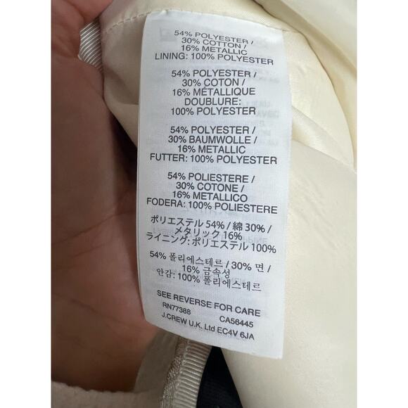 J.Crew Origami Metallic Silver Matelasse Wrap Mini Skirt Size 2 - Picture 6 of 6